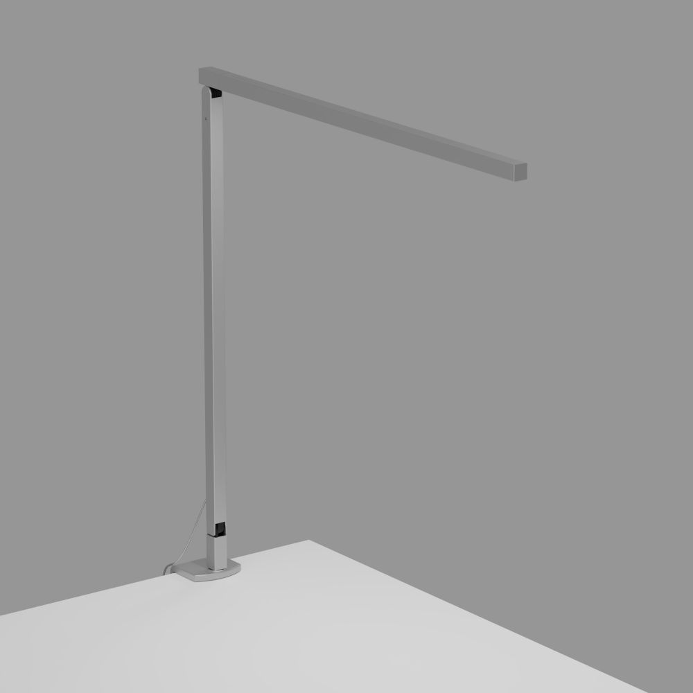 Koncept Lighting ZBD1000-SIL-PRO-2CL Z-Bar Solo Pro LED Desk Lamp Gen 4 with desk clamp (Silver)